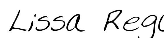 шрифт Lissa Regular, бесплатный шрифт Lissa Regular, предварительный просмотр шрифта Lissa Regular