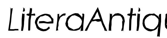 шрифт LiteraAntique Italic, бесплатный шрифт LiteraAntique Italic, предварительный просмотр шрифта LiteraAntique Italic