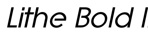Lithe Bold Italic font, free Lithe Bold Italic font, preview Lithe Bold Italic font