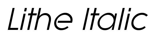 Lithe Italic Font