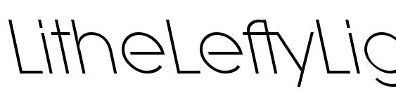 LitheLeftyLight Regular font, free LitheLeftyLight Regular font, preview LitheLeftyLight Regular font