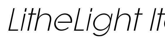 LitheLight Italic font, free LitheLight Italic font, preview LitheLight Italic font