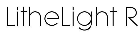 LitheLight Regular font, free LitheLight Regular font, preview LitheLight Regular font