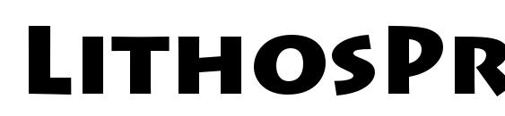 шрифт LithosPro Black, бесплатный шрифт LithosPro Black, предварительный просмотр шрифта LithosPro Black