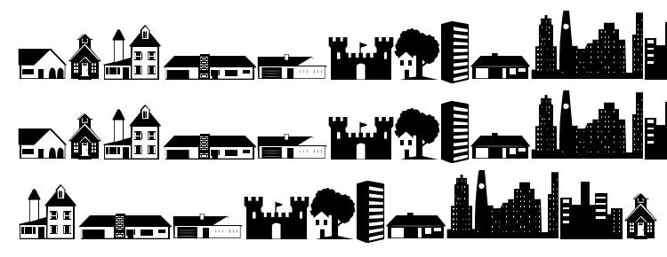 глифы шрифта Little City 2000, символы шрифта Little City 2000, символьная карта шрифта Little City 2000, предварительный просмотр шрифта Little City 2000, алфавит шрифта Little City 2000, шрифт Little City 2000