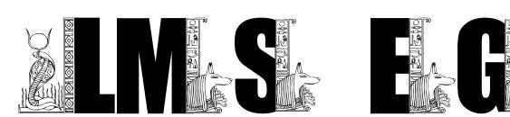 Lms egyptian bookends font, free Lms egyptian bookends font, preview Lms egyptian bookends font