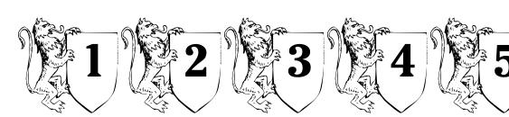 Lms family shield Font, Number Fonts