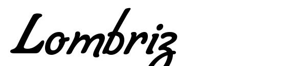 Lombriz font, free Lombriz font, preview Lombriz font