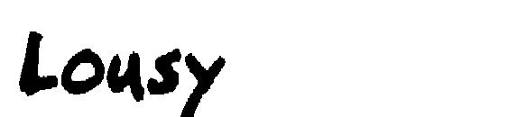 шрифт Lousy, бесплатный шрифт Lousy, предварительный просмотр шрифта Lousy