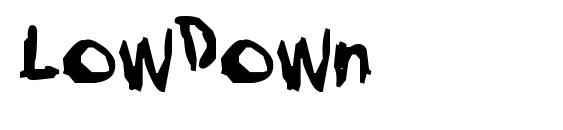 LowDown font, free LowDown font, preview LowDown font