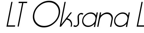 шрифт LT Oksana Light Italic, бесплатный шрифт LT Oksana Light Italic, предварительный просмотр шрифта LT Oksana Light Italic
