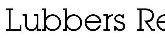 шрифт Lubbers Regular DB, бесплатный шрифт Lubbers Regular DB, предварительный просмотр шрифта Lubbers Regular DB
