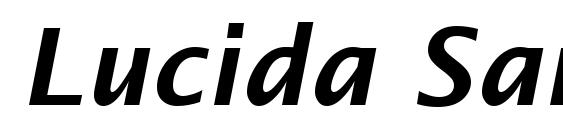 Lucida Sans Demibold Italic Font