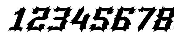 Luciferius Italic Font, Number Fonts
