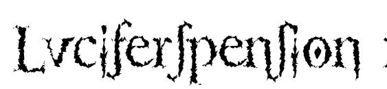 Luciferspension roman font, free Luciferspension roman font, preview Luciferspension roman font