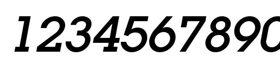 Luga Oblique Font, Number Fonts