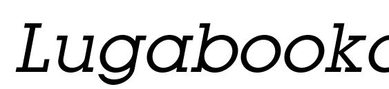 шрифт Lugabookadc italic, бесплатный шрифт Lugabookadc italic, предварительный просмотр шрифта Lugabookadc italic