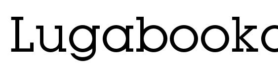 шрифт Lugabookadc, бесплатный шрифт Lugabookadc, предварительный просмотр шрифта Lugabookadc