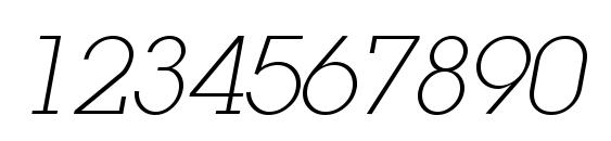 LugaExtra ExtraLight Oblique Font, Number Fonts