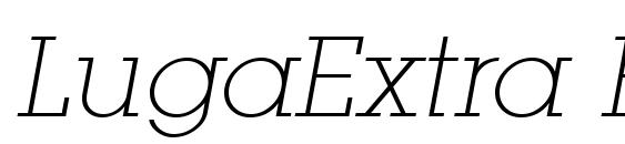 LugaExtra ExtraLight Oblique font, free LugaExtra ExtraLight Oblique font, preview LugaExtra ExtraLight Oblique font
