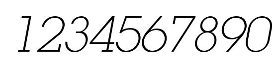 LugaExtraAd ExtraLight Oblique Font, Number Fonts