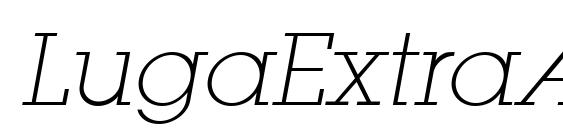 LugaExtraAd ExtraLight Oblique font, free LugaExtraAd ExtraLight Oblique font, preview LugaExtraAd ExtraLight Oblique font