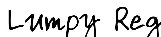 Lumpy Regular font, free Lumpy Regular font, preview Lumpy Regular font