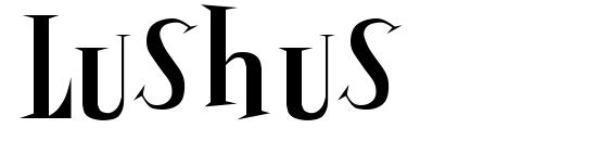 Lushus font, free Lushus font, preview Lushus font