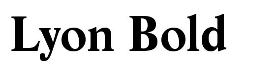 Lyon Bold font, free Lyon Bold font, preview Lyon Bold font