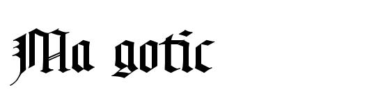 шрифт Ma gotic, бесплатный шрифт Ma gotic, предварительный просмотр шрифта Ma gotic