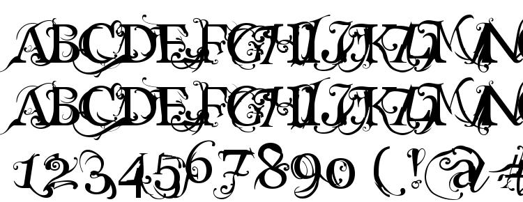 glyphs Macabra font, сharacters Macabra font, symbols Macabra font, character map Macabra font, preview Macabra font, abc Macabra font, Macabra font
