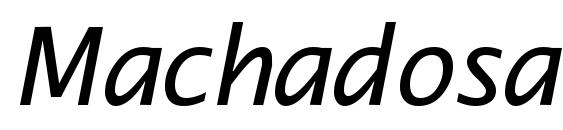 Machadosansssk italic Font