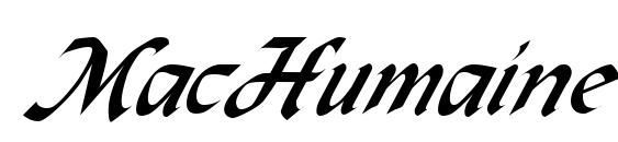 шрифт MacHumaine Italic, бесплатный шрифт MacHumaine Italic, предварительный просмотр шрифта MacHumaine Italic