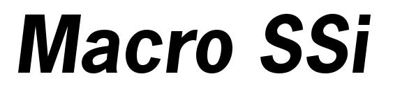 Macro SSi Bold Italic Font