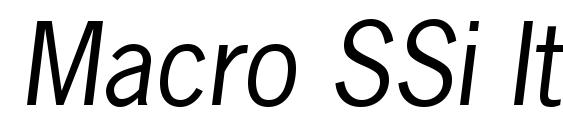 шрифт Macro SSi Italic, бесплатный шрифт Macro SSi Italic, предварительный просмотр шрифта Macro SSi Italic