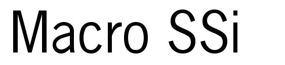 Macro SSi Font