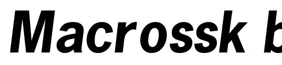 Macrossk bold italic font, free Macrossk bold italic font, preview Macrossk bold italic font