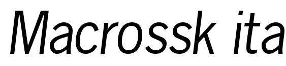 Macrossk italic font, free Macrossk italic font, preview Macrossk italic font