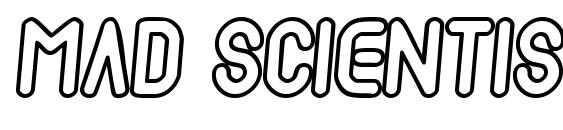 Mad scientist outline font, free Mad scientist outline font, preview Mad scientist outline font