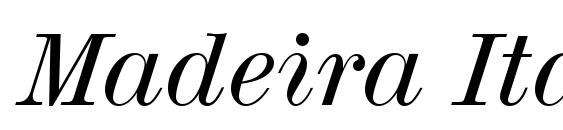 шрифт Madeira Italic, бесплатный шрифт Madeira Italic, предварительный просмотр шрифта Madeira Italic