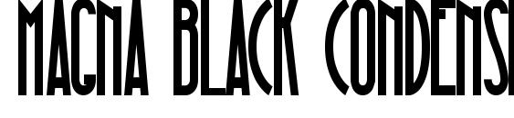шрифт Magna Black Condensed, бесплатный шрифт Magna Black Condensed, предварительный просмотр шрифта Magna Black Condensed