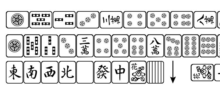 glyphs Mahjong plain font, сharacters Mahjong plain font, symbols Mahjong plain font, character map Mahjong plain font, preview Mahjong plain font, abc Mahjong plain font, Mahjong plain font