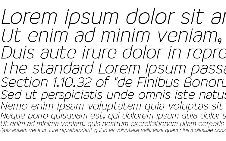 specimens Malina Light Italic font, sample Malina Light Italic font, an example of writing Malina Light Italic font, review Malina Light Italic font, preview Malina Light Italic font, Malina Light Italic font