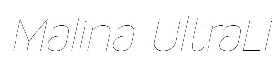 шрифт Malina UltraLight Italic, бесплатный шрифт Malina UltraLight Italic, предварительный просмотр шрифта Malina UltraLight Italic