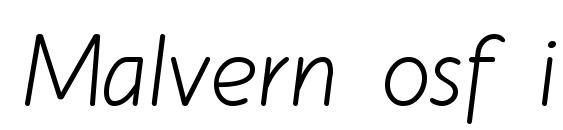 шрифт Malvern osf italic, бесплатный шрифт Malvern osf italic, предварительный просмотр шрифта Malvern osf italic