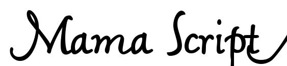 шрифт Mama Script Alternates, бесплатный шрифт Mama Script Alternates, предварительный просмотр шрифта Mama Script Alternates