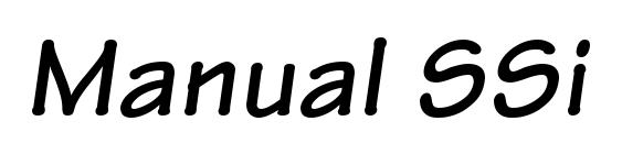 Шрифт Manual SSi Bold Italic
