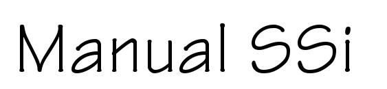 Manual SSi font, free Manual SSi font, preview Manual SSi font