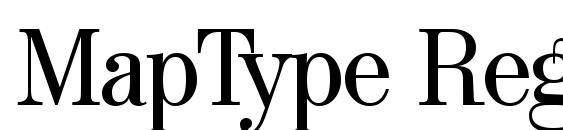 MapType Regular Font