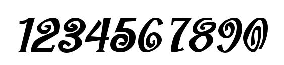 Maraca Extrabold Italic Font, Number Fonts